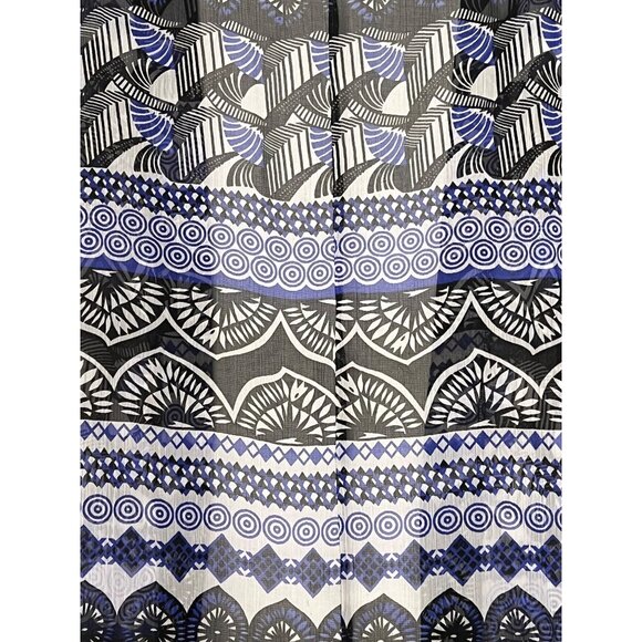 Steve Madden OSFM Lightweight Open Geometric Pattern Fringe Kimono Long - Picture 8 of 16